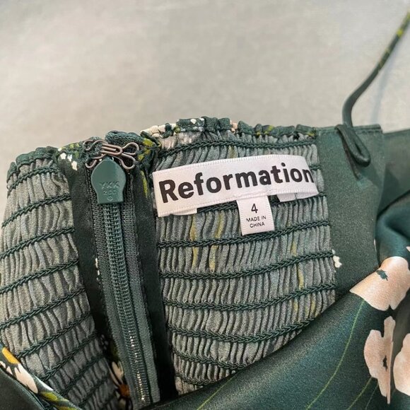 Reformation Frankie Silk Dress | Buena 🕸Silk🕸 🎉SALE🎀 NEW - Picture 9 of 10